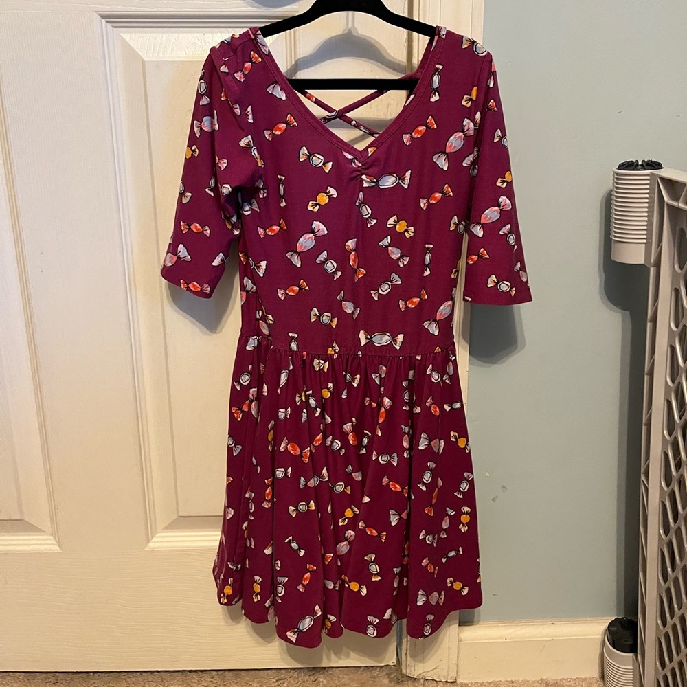 Little Girls Dot Dot Smile Cross Back Dress